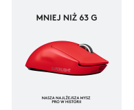 LOGITECH G Pro X Superlight 910-006784 czerwona - 1080188 - zdjęcie 8